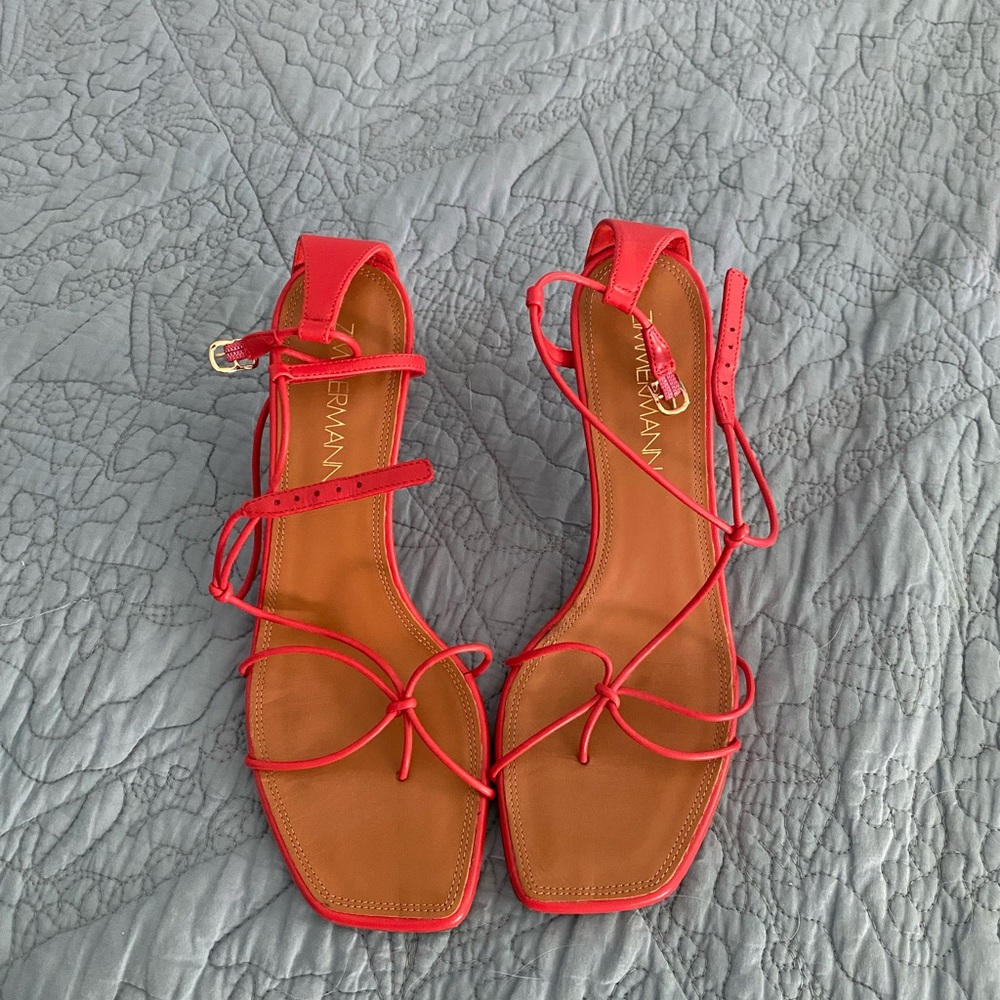 Zimmerman Red Strappy Sandals